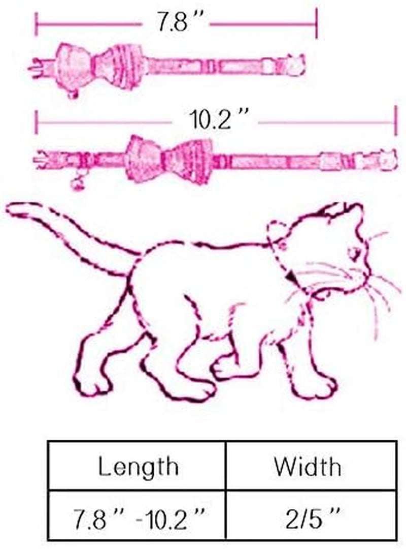 Adjustable Breakaway Cat Collar Set with Bell - 2 Pack (Black & Brown) for Neck Sizes 7.8-10.5 Inches