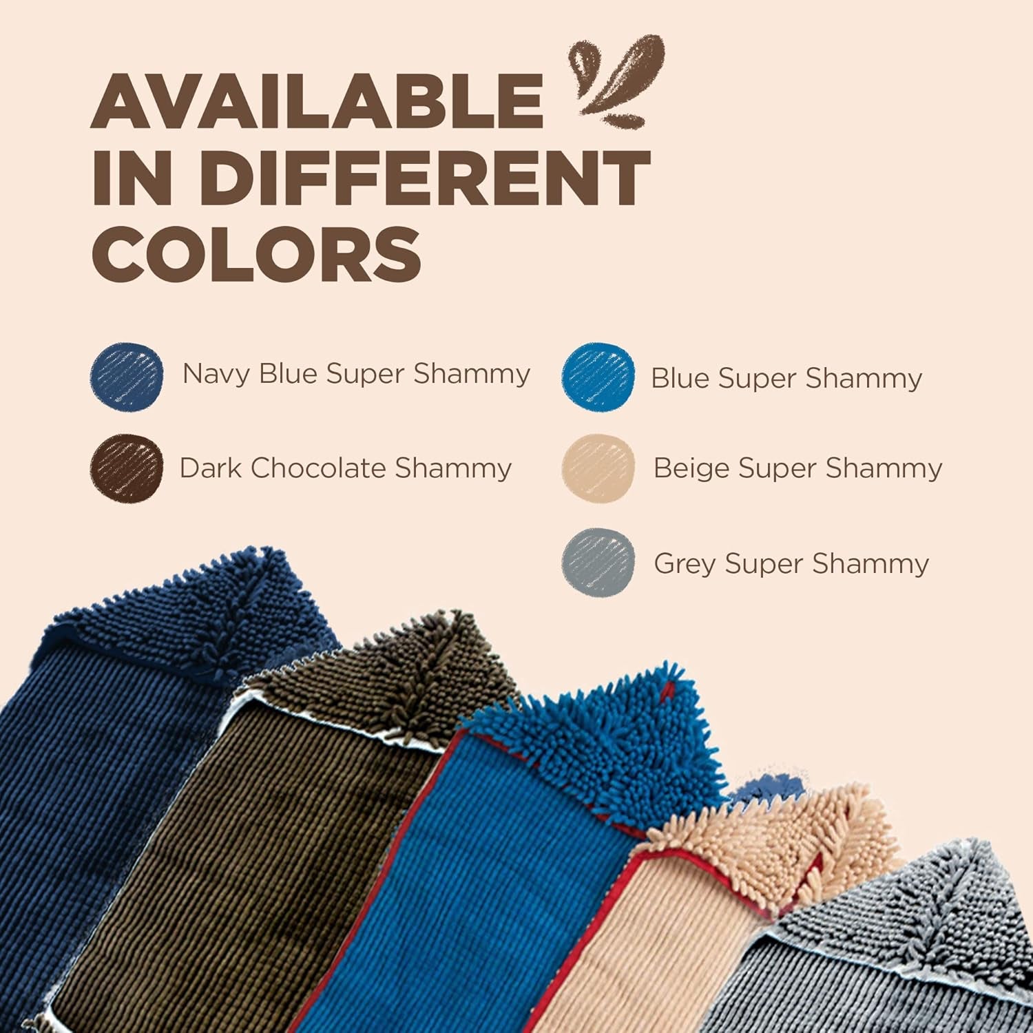 Soggy Doggy Super Shammy Microfiber Towel - Quick-Dry Dog Towel with Handy Pockets for Easy Drying & Paw Cleaning (Beige/Red Trim, 31” X 14”)