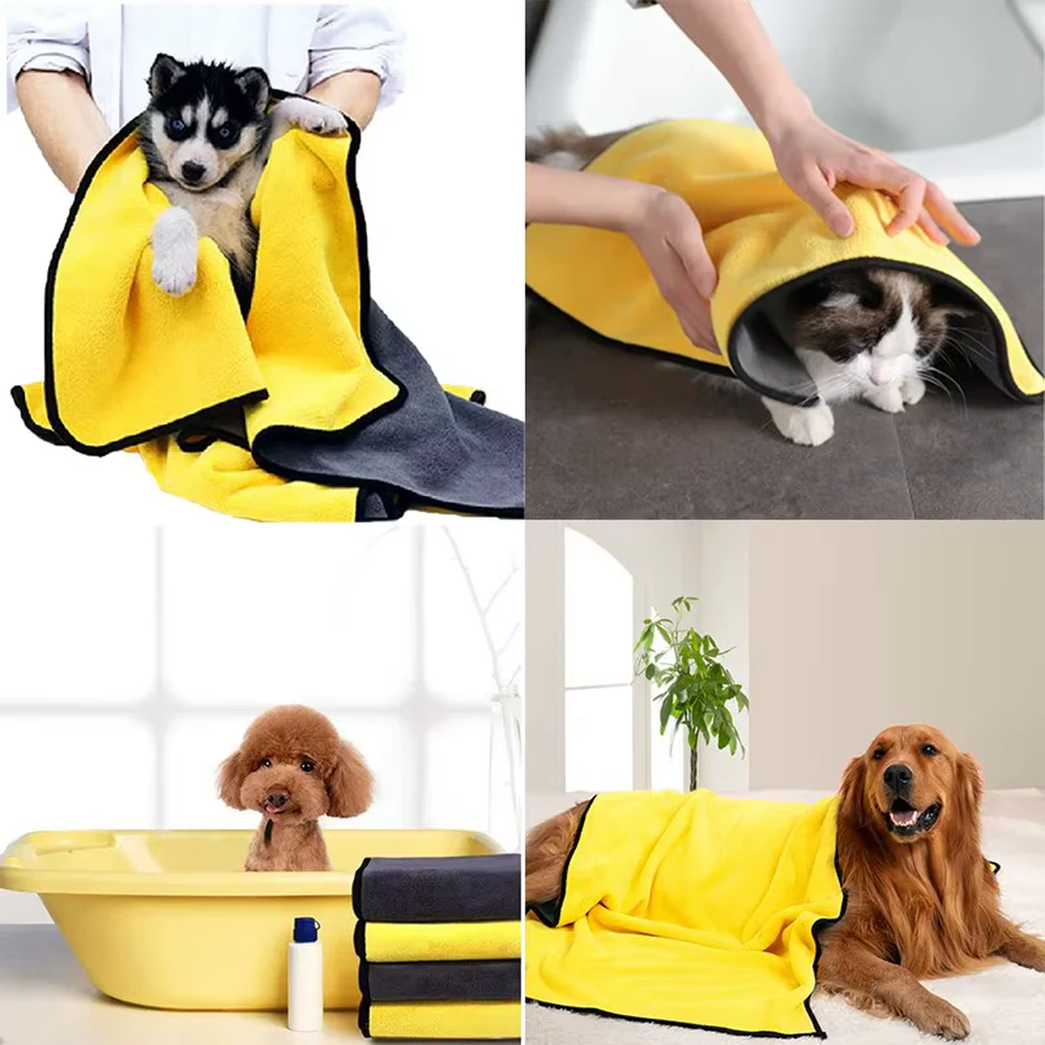 Absorbent Microfiber Pet Bathrobe