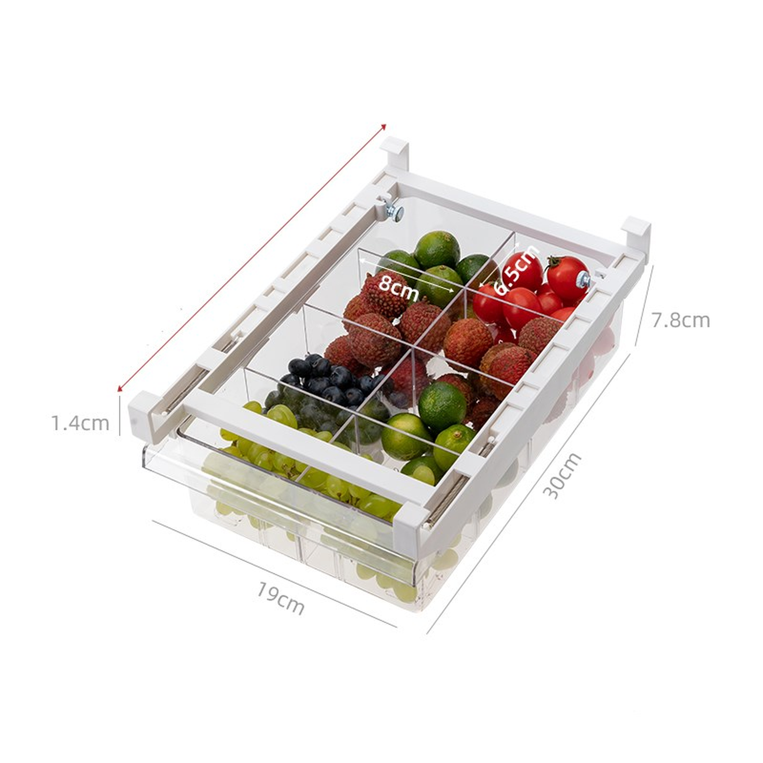 Adjustable Kitchen Refrigerator Storage Rack 