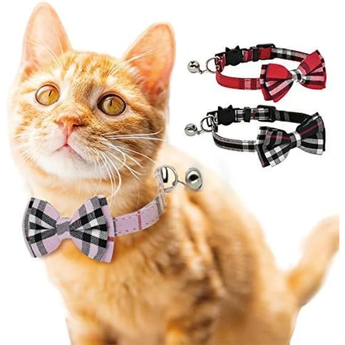 Adjustable Breakaway Cat Collar Set with Bell 