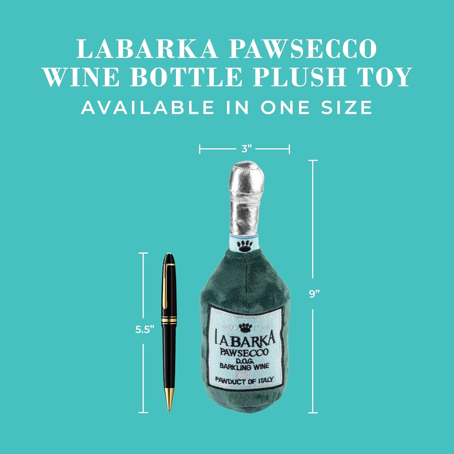 Pawsecco Plush Designer Dog Toy - Interactive Squeaker for All Breeds, Machine-Washable & Safe!