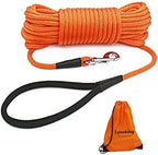 Professional Dog Training Check Cord with Ergonomic Handle, Available in 10Ft, 15Ft, 30Ft, and 50Ft for All Dog Sizes