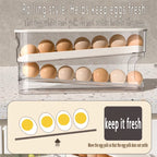 Auto-Rolling Egg Organizer for Refrigerators, Space-Saving Egg Dispenser, Home Storage Solution, 1 Pack