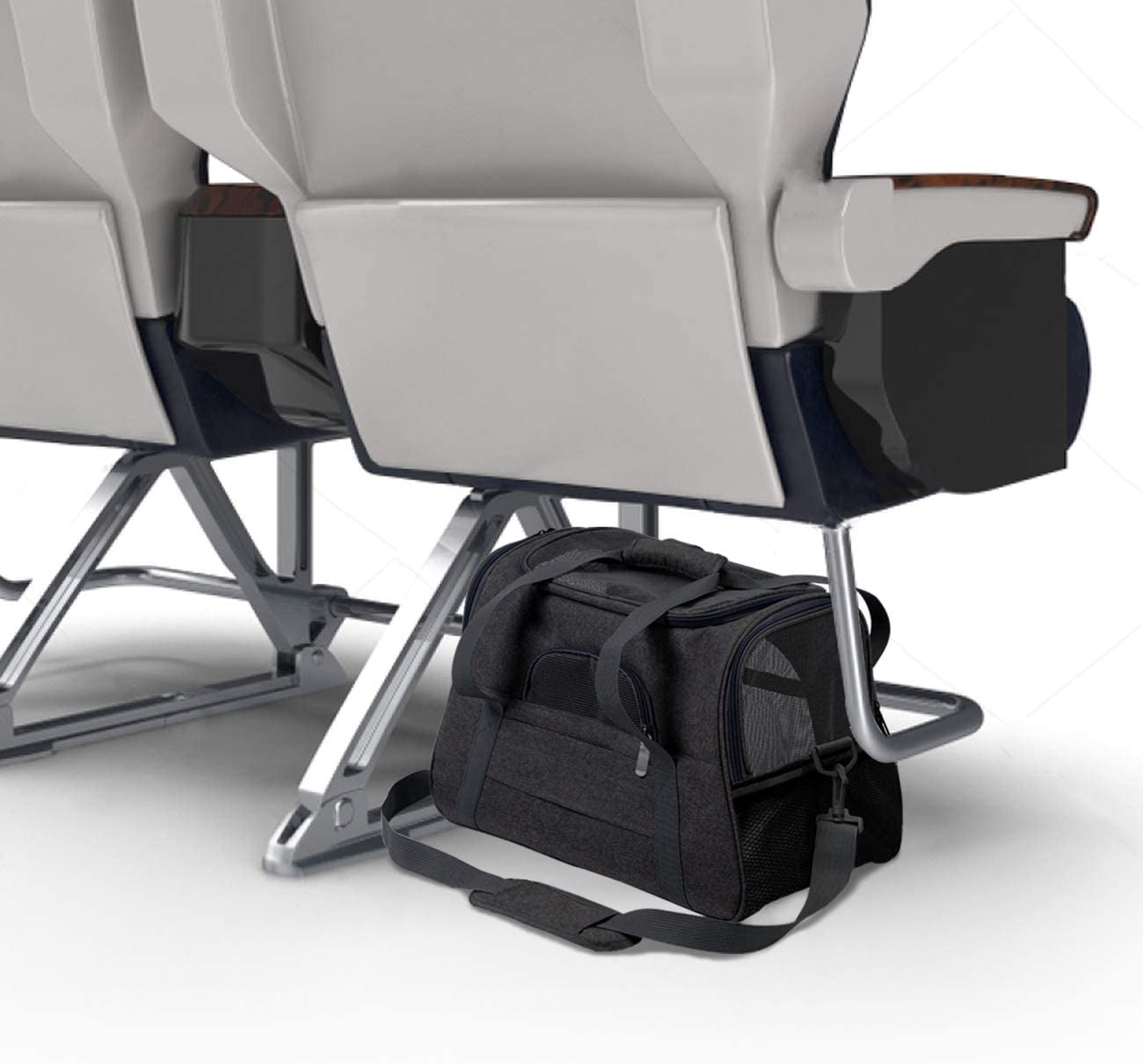 Medium Soft-Sided Travel Carrier for Dogs and Cats - Collapsible Pet Crate (20.5" W x 13.5" H x 10" D)