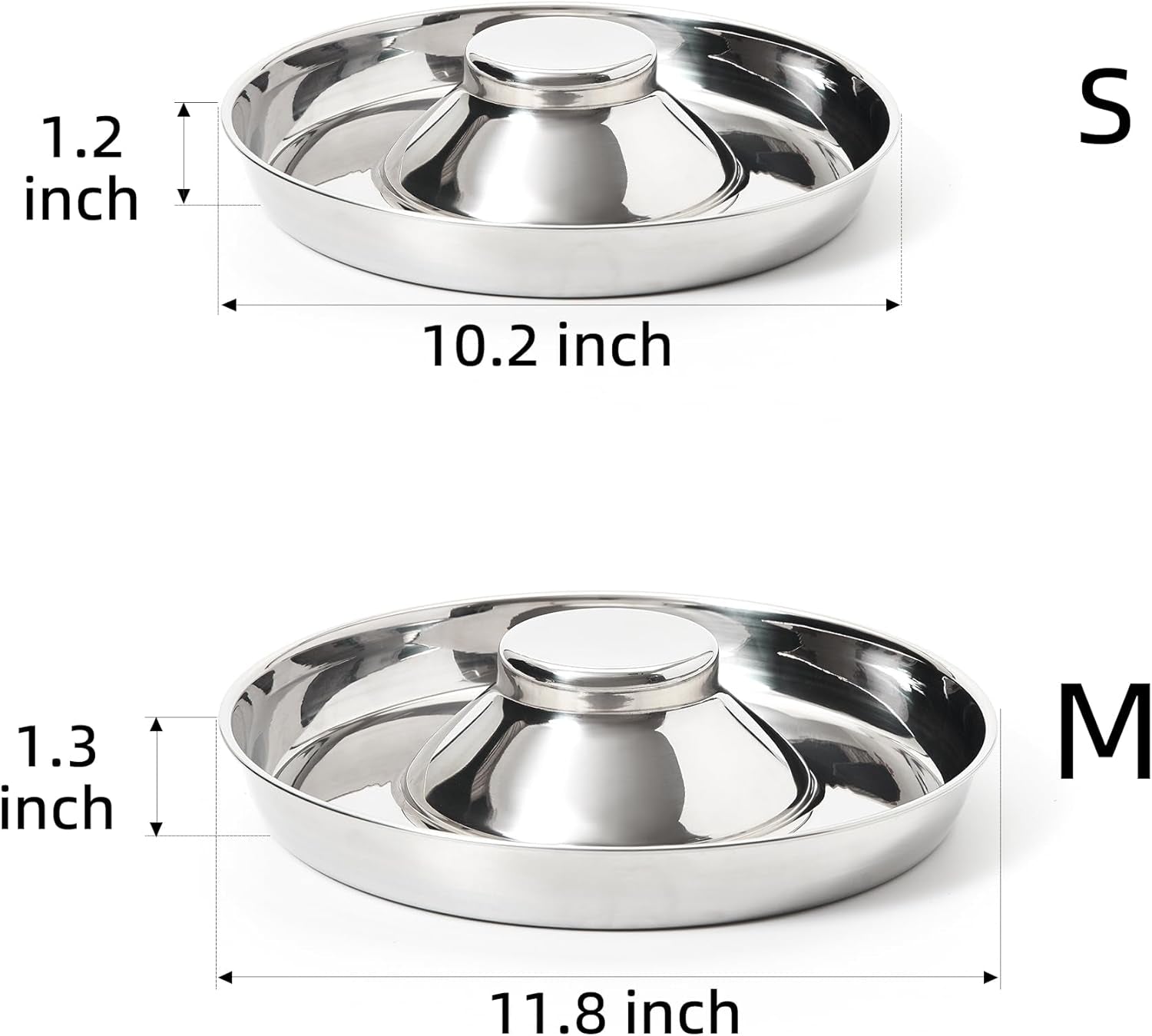 Premium Stainless Steel Dog Bowls - Set of 2 for Food and Water - Perfect for All Dog Sizes