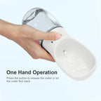 Portable Leak-Proof Dog Water Bottle with Feeder, 12oz - Travel-Friendly Design in Milk White