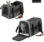 Premium Foldable Soft-Sided Pet Carrier for Cats and Dogs up to 22 lbs, Airline Compliant